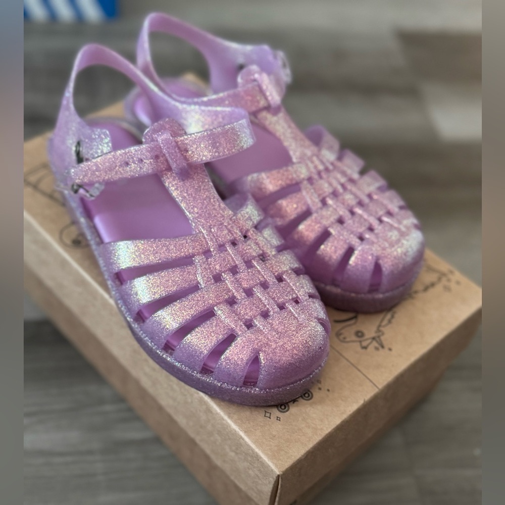 Mini Melissa Purple Style Sandals with Adjustable Strap